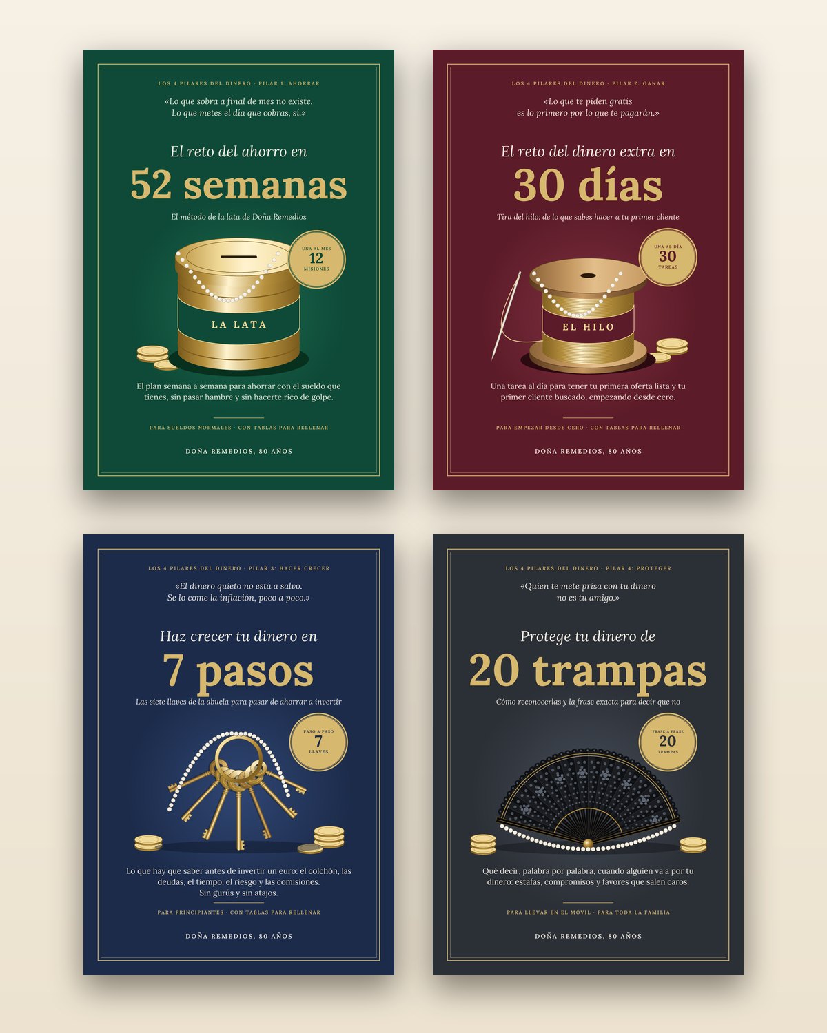Los 4 pilares del dinero: las cuatro portadas de la colección de Doña Remedios