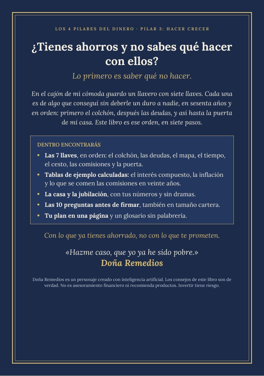 Contraportada de «Haz crecer tu dinero en 7 pasos», Pilar 3